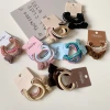 Milk coffee style bow hair band, Korean simple leather band, French retro versatile hair tie, new popular hair tie and hair accessory details Picture